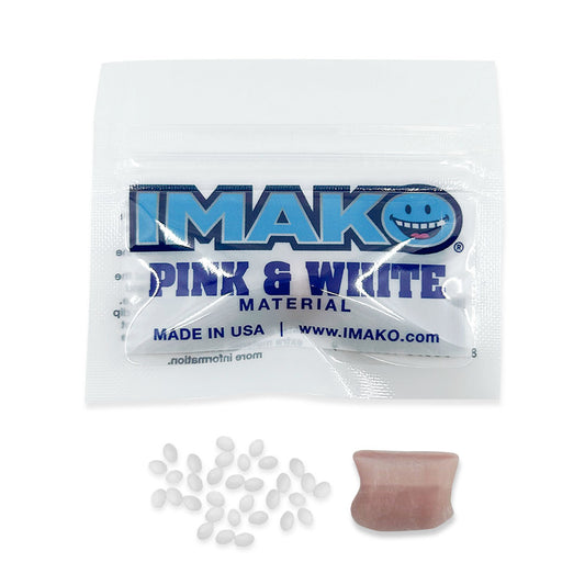 Imako® Pink & White Moldable Fitting Material – Fake Gums and Teeth